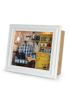 Flever Flever Dollhouse Miniature DIY House Kit Creative Room with Furniture and Frame Type for Romantic Valentine's Gift (A Midsummer Afternoon)  - Image 1