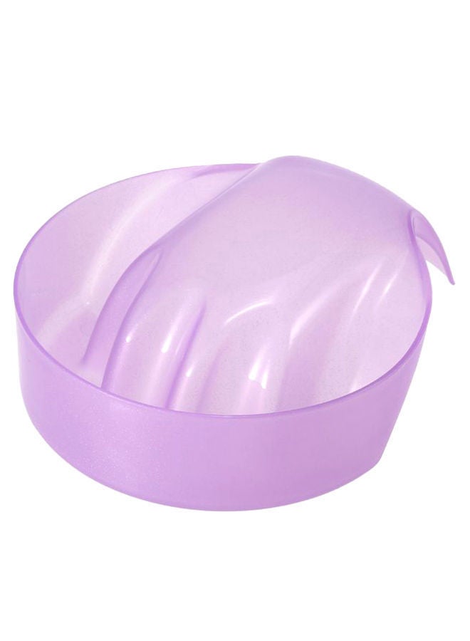 NIBEMINENT Nail Art Bowl Hand Soak Off Removal Tray Purple - Image 1