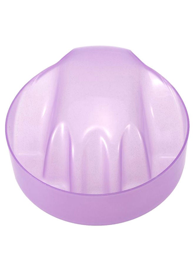NIBEMINENT Nail Art Bowl Hand Soak Off Removal Tray Purple - Image 2