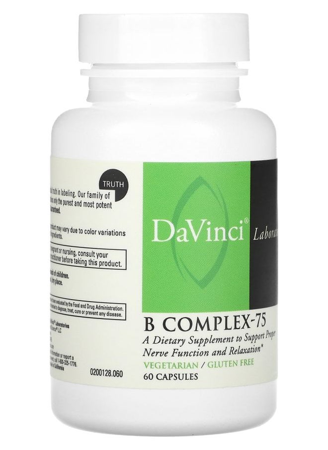 DaVinci Laboratories B Complex-75 60 Capsules  - Image 2