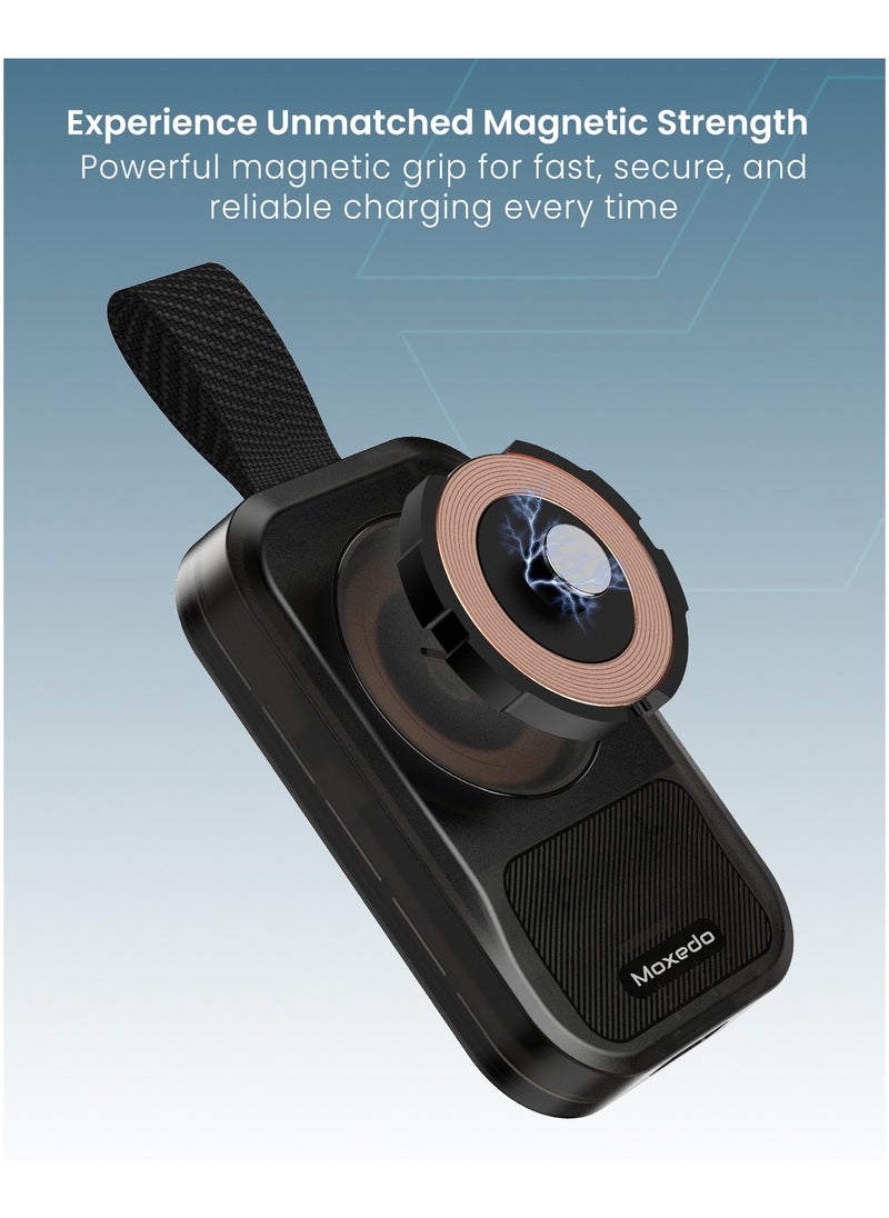Moxedo Moxedo Portable Watch Charger Wireless Magnetic Charger USB-C Port with Braided Lanyard Compatible with Apple Watch Series 10/9/8/7/6/5/4/3/2/SE/Ultra Series  - Image 4
