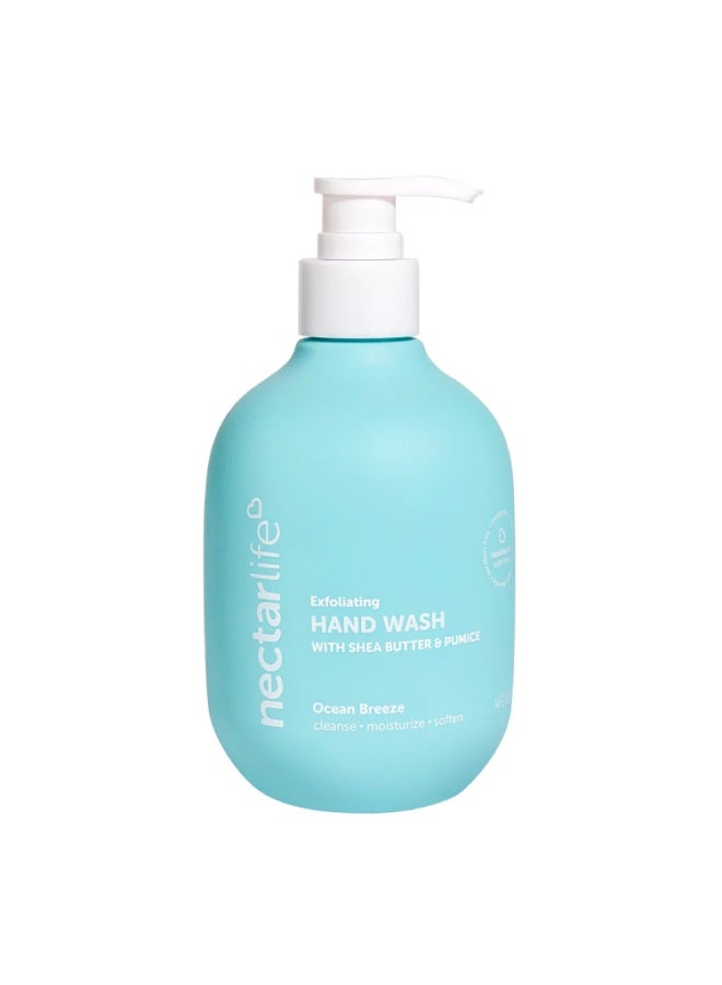 Nectar Life Exfoliating & Moisturizing Hand Wash, Volcanic Pumice for Hand Scrub, Shea Butter Softens Hands, Clean Vegan Ingredients. Ocean Breeze Scent - Image 1