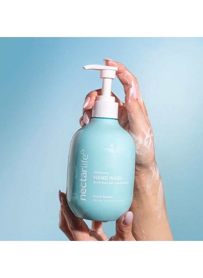 Nectar Life Exfoliating & Moisturizing Hand Wash, Volcanic Pumice for Hand Scrub, Shea Butter Softens Hands, Clean Vegan Ingredients. Ocean Breeze Scent - Image 2
