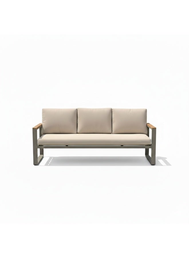 Casa Fiora Casafiora 5-Seater Modern Aluminum Outdoor Sofa Set with WPC-Top Coffee Table - Image 2