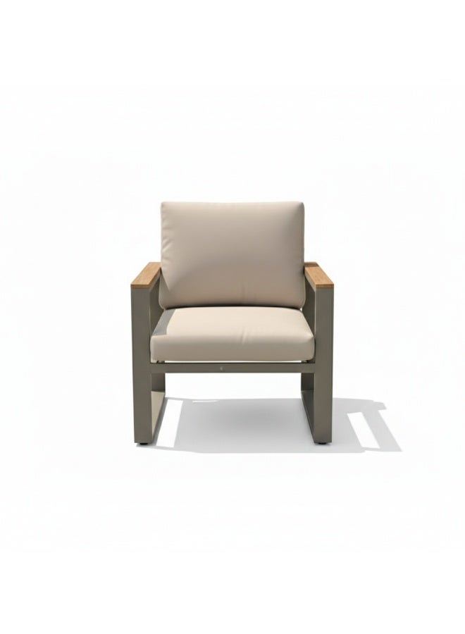 Casa Fiora Casafiora 5-Seater Modern Aluminum Outdoor Sofa Set with WPC-Top Coffee Table - Image 3