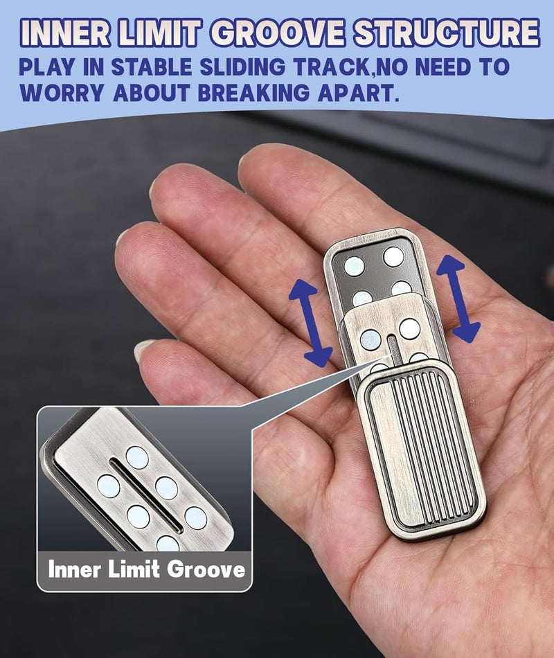 VATTU Stress Relief Toys Adults, 1.69in*0.98in Fidget Slider, Fidget Toys Adults Easy to Carry 3 Floors Decompression Block Perfect for Working with One Hand to Release Stress - Image 5