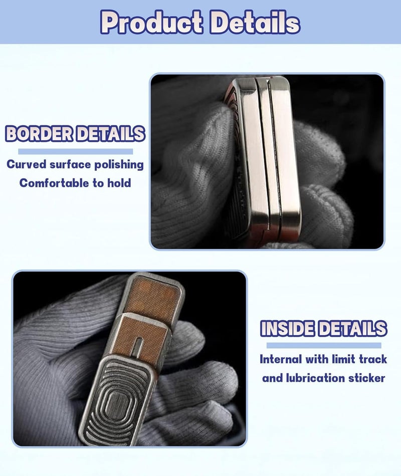 VATTU Stress Relief Toys Adults, 1.69in*0.98in Fidget Slider, Fidget Toys Adults Easy to Carry 3 Floors Decompression Block Perfect for Working with One Hand to Release Stress - Image 4