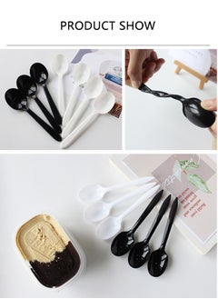 100-Piece Disposable Spoon Set Black/White Pieces 50 Each - pzsku/Z80550F5AA9FCCA3EB33DZ/45/_/1729913016/83b9a52b-4ded-4f74-835e-177e3a6f3ed8