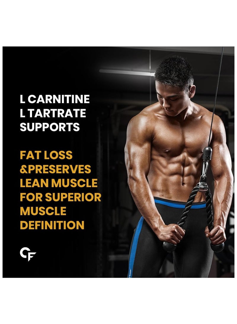 CARBAMIDE FORTE - Carbamide Forte L Carnitine Powder for Men & Women 2000mg Powder Pre Workout Supplement Post Workout Supplement Mango Flavour - 150g Powder - Image 1