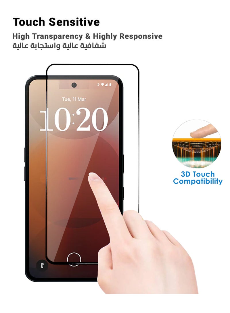 Nothing Phone 3A Pro Screen Protector - Premium Full Screen Tempered Glass For Nothing Phone 3A Pro, High Transparency, Delicate Touch, Anti-Explosion, Smooth Arc Edges, Easy Installation - Image 3