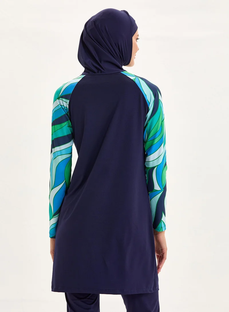 ريفاماري Noor Wave Burkini 5-Piece Modest Swimwear Set