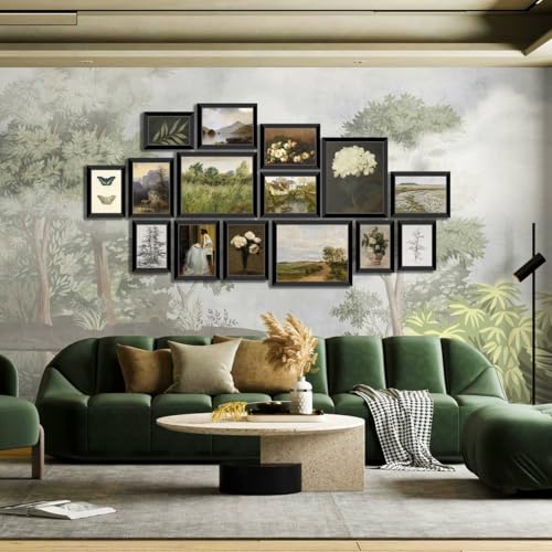 LANCHI95 15 Pcs Vintage Wall Art Decor Framed, Vintage Posters for Room, Vintage Art Prints, Moody gallery wall art, Wall Print for Bedroom, Moody Wall Decor, French Country Decor (FRAMED) - Image 4