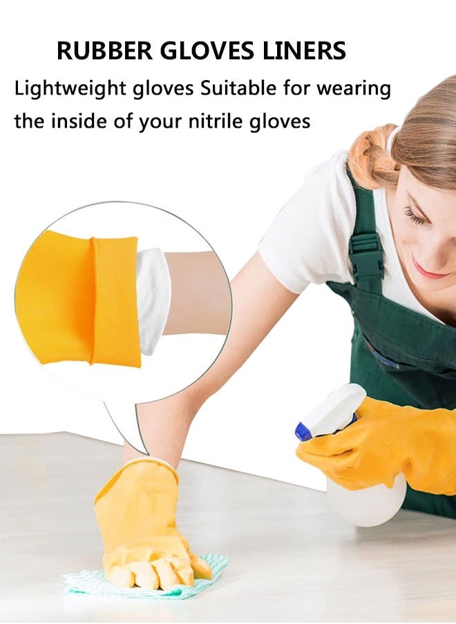 HAWAWA 12 Pairs White Cotton Gloves for Men and Women, Cotton Gloves for Dry Hands Eczema, Moisturizing Gloves Overnight, Serving Gloves Stretchable Lining Gloves, Coin Handling and Jewelry Inspection Gloves L  - Image 5