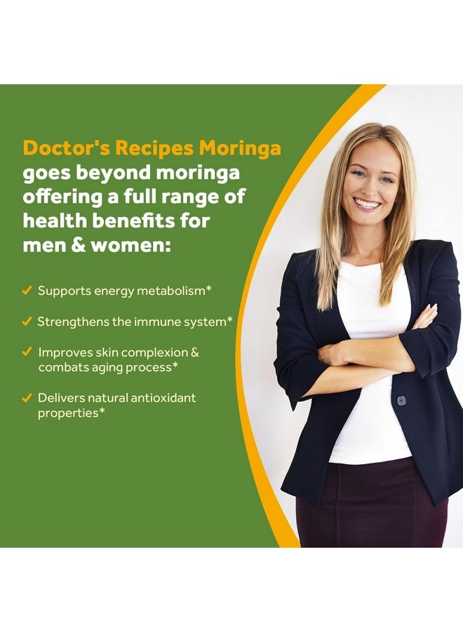 وصفات الطبيب، مورينجا، قوة 11000 ملغ، غذاء أخضر كامل، دعم مضاد للأكسدة طبيعي، غير معدل وراثيًا، 240 كبسولة نباتية، بدون كافيين وغلوتين الصويا - Image 3