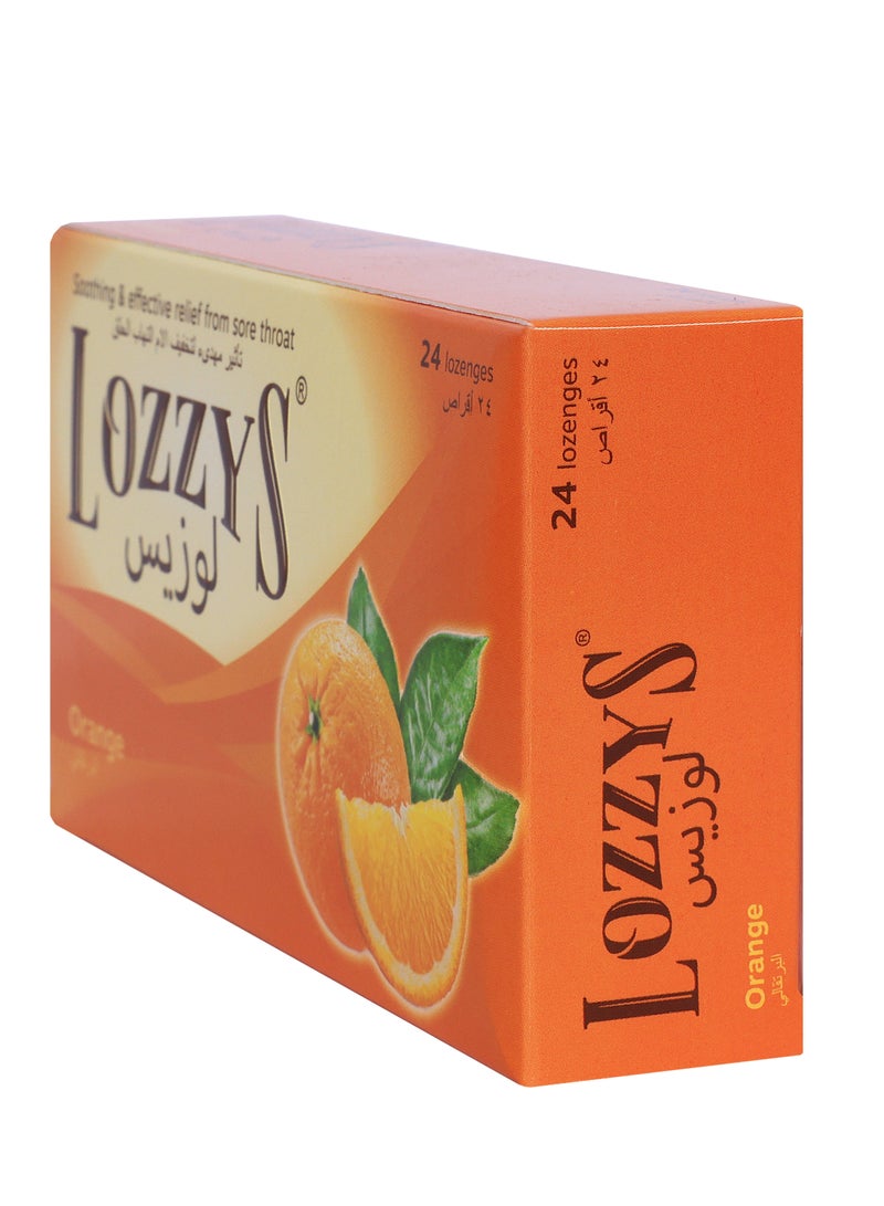 LOZZYS Orange Lozenges, Fast Effective Relief from the Symptoms of Sore Throats, 24 Lozenges - Image 3