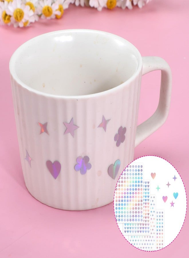 Hariendny 1800 Pcs Star Stickers, Holographic & Foil Heart, PET Material, 12 Sheets, Indoor Use, Star & Heart Shapes, Academic Awards & Incentives, Home Decoration, DIY - Image 5