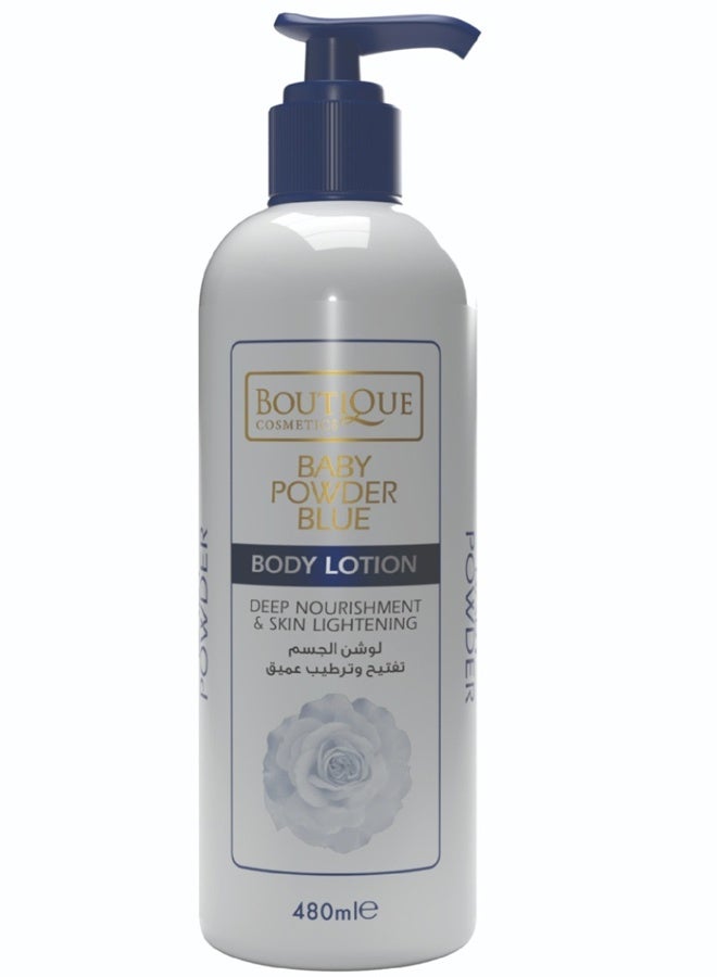 BABY POWDER BLUE BODY LOTION DEEP NOURISHMENT & SKIN LIGHTENING 480ML