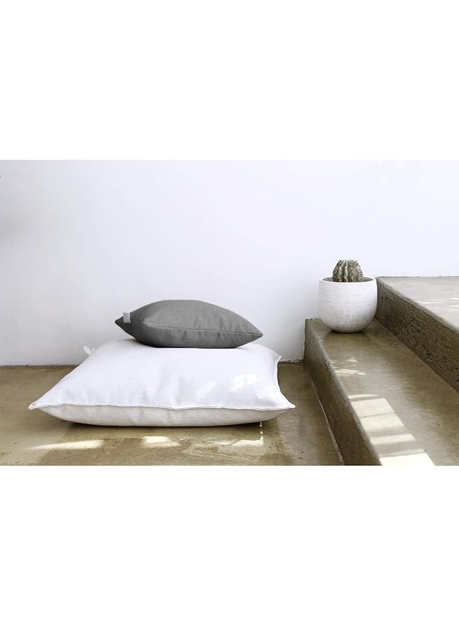 erorex Linen Square Decorative Cushion Microfiber Filler 30X30 Light Gray - Image 2