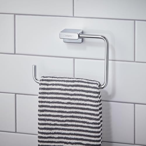 hansgrohe AddStoris Towel Ring in Chrome 5-inch Accessories in Chrome, 41754000 - Image 2