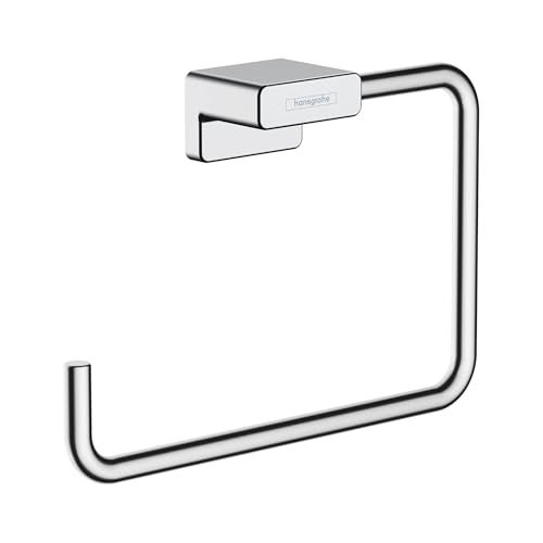 hansgrohe AddStoris Towel Ring in Chrome 5-inch Accessories in Chrome, 41754000 - Image 1
