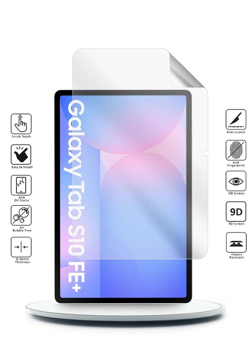 SHOPI Samsung Galaxy Tab S10 FE Plus 13.1 5G 2025 Premium Pure Hydrogel Film Screen Protector - Thin & Flexible, Anti-Scratch, Full Coverage, HD Clarity, Easy Installation (13.1 Inches) - Image 2