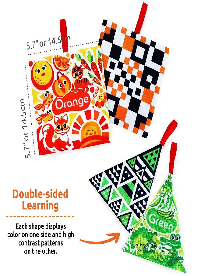 BabyBibi High Contrast Crinkle Paper Shapes - Baby Sensory Toys for Visual Development, Tummy Time - Crib, Stroller & Car Seat Crinkle Toys for Babies & Infants 3 Months+  - Image 3