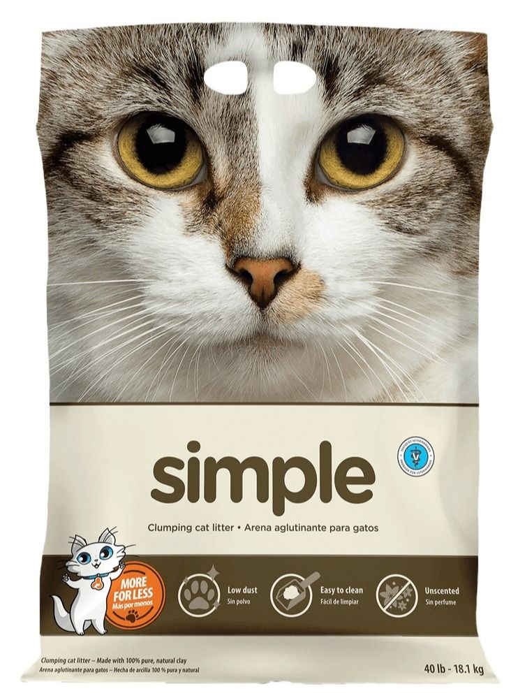 INTERSAND Simple Clumping Cat Litter 18.1 kg - Image 1
