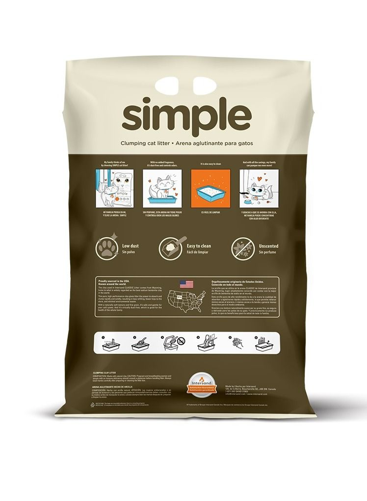 INTERSAND Simple Clumping Cat Litter 18.1 kg - Image 2