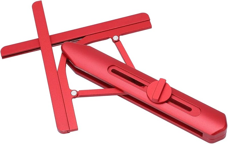 Red Aluminum Alloy Miter Saw Angle Finder Protractor Tool 0 180 Degrees for Woodworking Carpentry DIY - Image 4