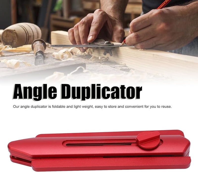 Red Aluminum Alloy Miter Saw Angle Finder Protractor Tool 0 180 Degrees for Woodworking Carpentry DIY - Image 3