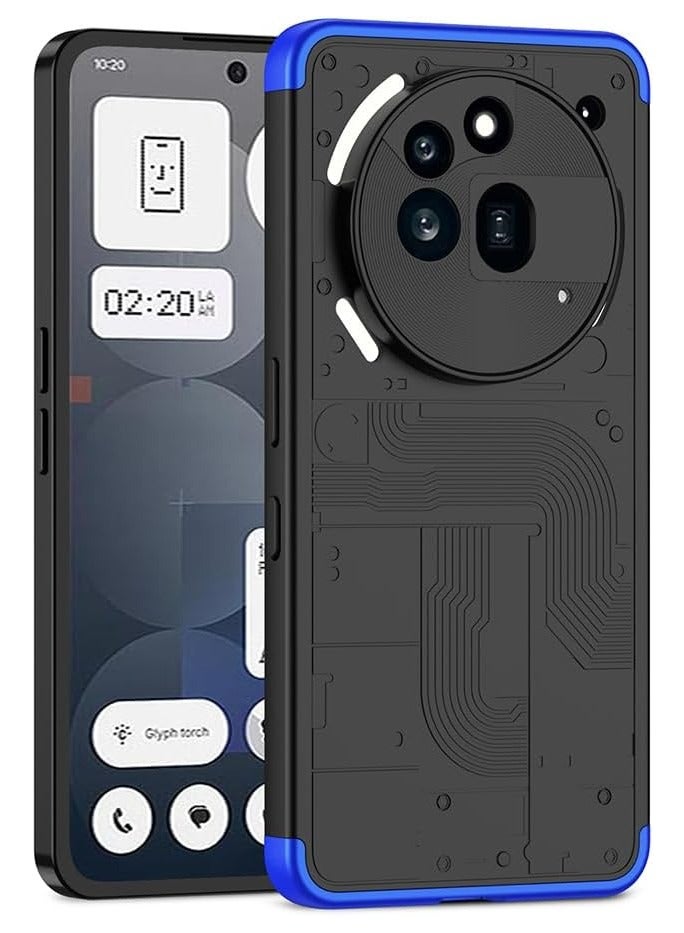 For Nothing Phone 3a Pro Case, 360 Degree Full Body Hard Plastic Material Protective Back Cover, Detachable Split Slim Fit Shockproof Casing, Anti-Scratch Bumper Mobile Phone Case - Image 1