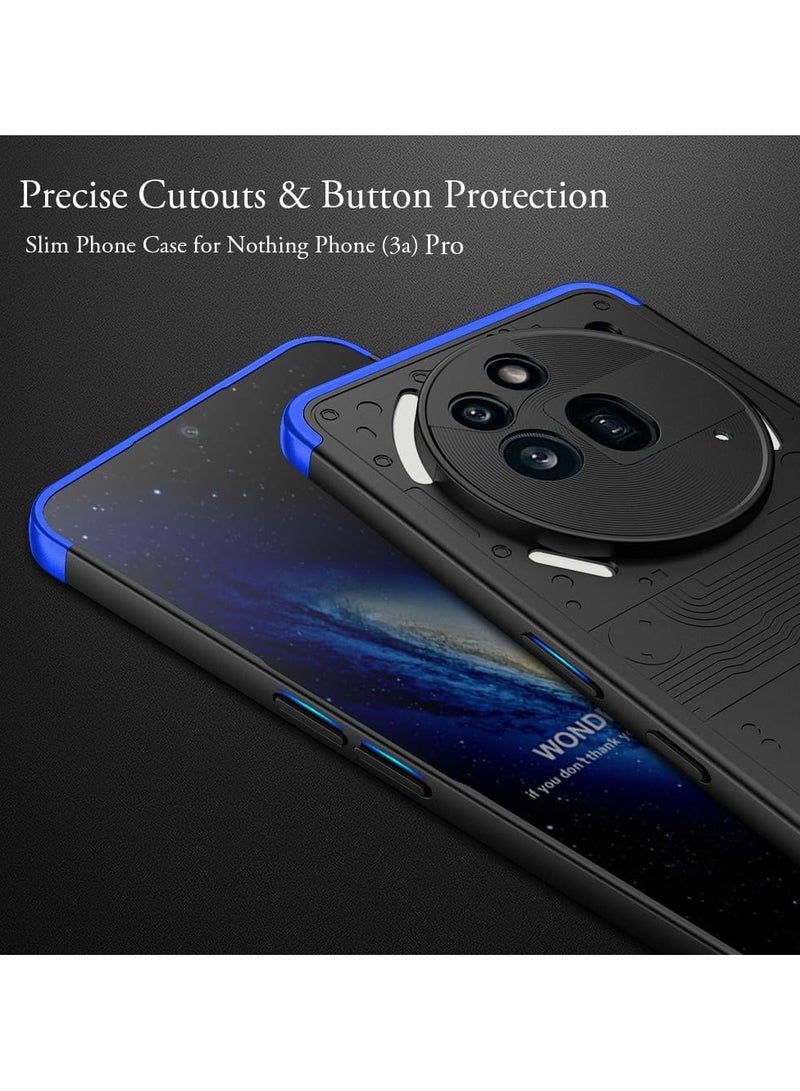 For Nothing Phone 3a Pro Case, 360 Degree Full Body Hard Plastic Material Protective Back Cover, Detachable Split Slim Fit Shockproof Casing, Anti-Scratch Bumper Mobile Phone Case - Image 2