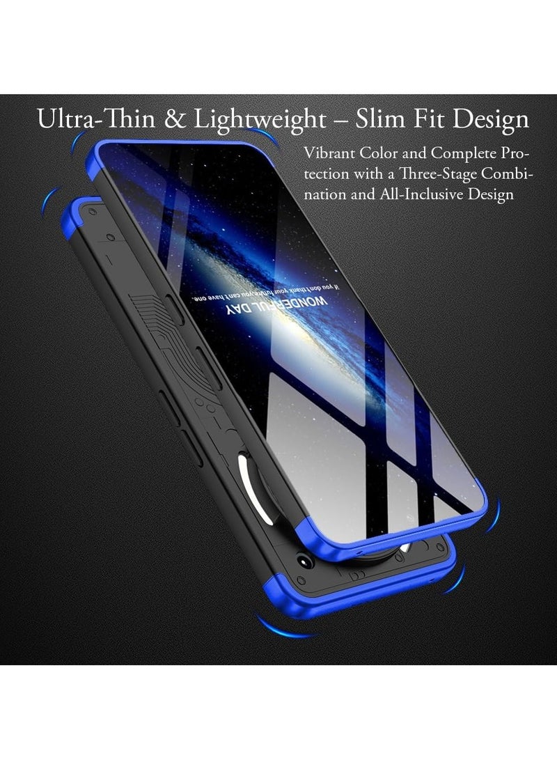 For Nothing Phone 3a Pro Case, 360 Degree Full Body Hard Plastic Material Protective Back Cover, Detachable Split Slim Fit Shockproof Casing, Anti-Scratch Bumper Mobile Phone Case - Image 4