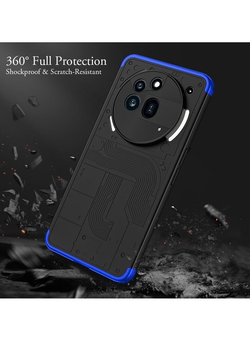 For Nothing Phone 3a Pro Case, 360 Degree Full Body Hard Plastic Material Protective Back Cover, Detachable Split Slim Fit Shockproof Casing, Anti-Scratch Bumper Mobile Phone Case - Image 5