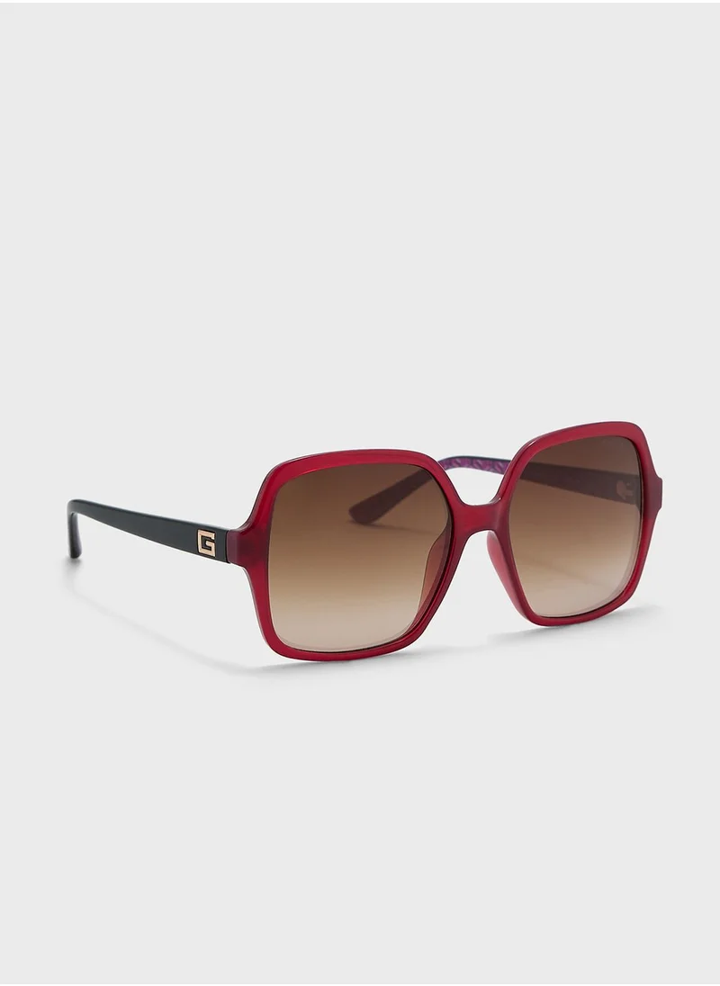 GUESS Gradient Oversized Rectangle Shape Sunglasses