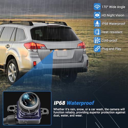 KUTTOLE Rear View Backup Camera Parking Assist Camera Compatible with Dodge Dart 2013 2014 2015 2016, Replaces 56038990AA 56038990AB 56038990AC 1WY78GW7AA - Image 5