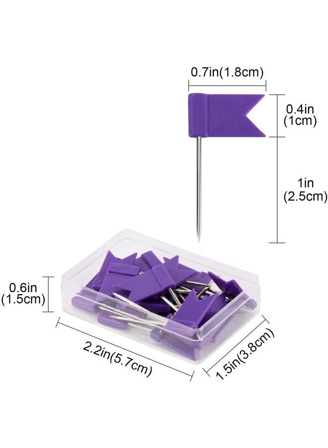 AIEX 160 pcs Push Pins Map Tacks Marking Pins, 8 Assorted Colors Map Thumb Tacks Plastic Head with Steel Point for Cork Bulletin Board(35mm) - Image 2