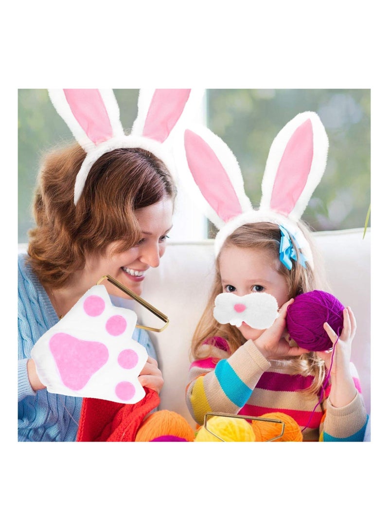 Children Dress-up Costume, Costumes Accessories for Girls Bunny Costume Bunny Headband Nose Tail Bow Tie Gloves Tutu Skirt Rabbit Costume Cosplay Accessories for Mardi Gras Party - Image 3