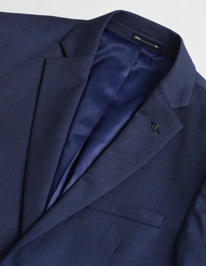 Arrow Men's Blue Solid Notch Collar Long Sleeve Formal Polyester Slim Fit Blazer (ARAIBZ5016_Blue_38) - Image 2