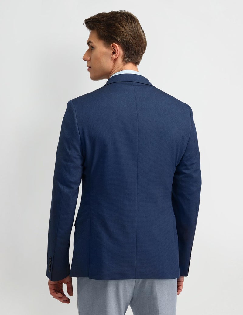 Arrow Men's Blue Solid Notch Collar Long Sleeve Formal Polyester Slim Fit Blazer (ARAIBZ5016_Blue_38) - Image 5