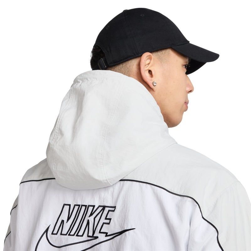 Nike Club Hooded Jacket Loose Fit Asia Sizing 'Dust White' - Image 5