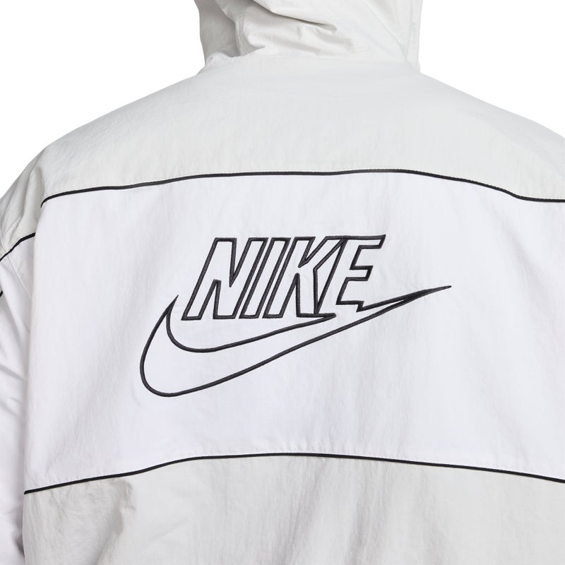Nike Club Hooded Jacket Loose Fit Asia Sizing 'Dust White' - Image 3