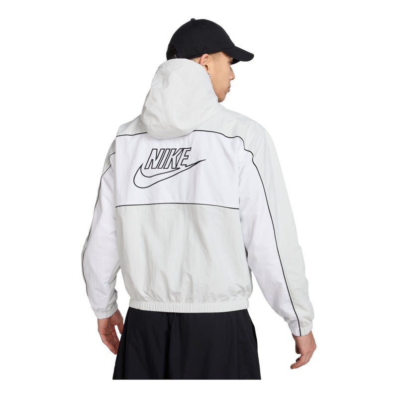 Nike Club Hooded Jacket Loose Fit Asia Sizing 'Dust White' - Image 1