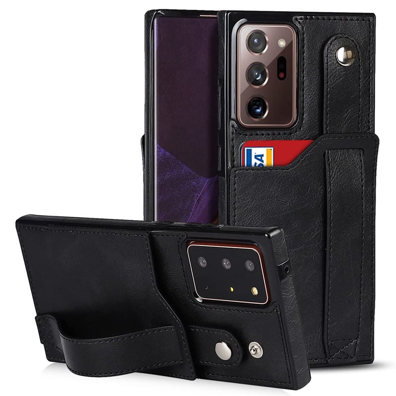 Excefore Wallet Case for Samsung Galaxy Note 20 Ultra Phone Cases Premium Leather PU Flip Cover Magnetic Closure Shockproof with Kickstand Feature  Card Slots Galaxy Note 20 Ultra 69 Case Black