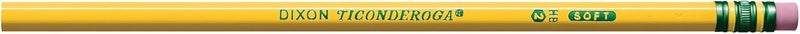 Ticonderoga Wood-Cased Pencils, Unsharpened, #2 HB Soft, Yellow, 12 Count - Image 1