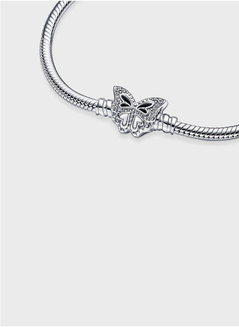 PANDORA Pandora Moments Butterfly Snake Chain Bracelet  - Image 4