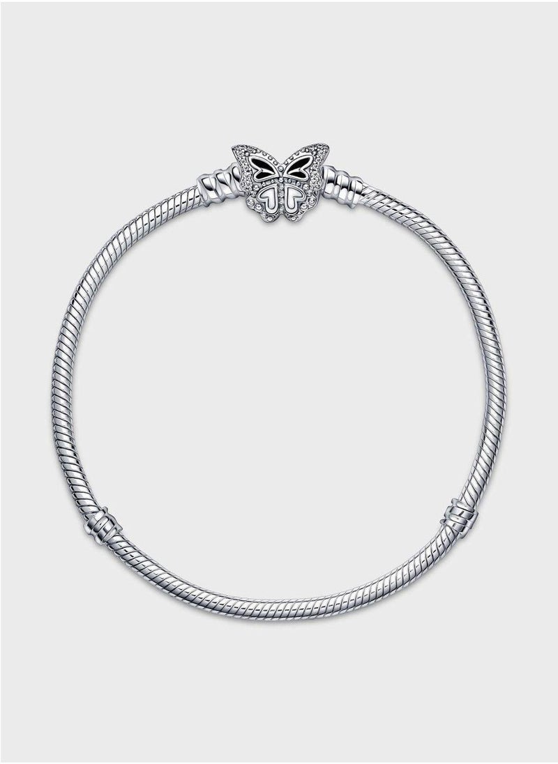 PANDORA Pandora Moments Butterfly Snake Chain Bracelet  - Image 3