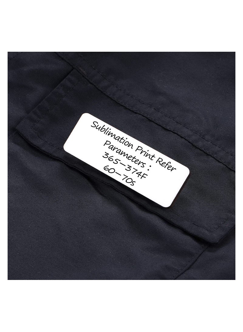 16 Pieces Sublimation Name Tag DIY Blank ID Name Badge with Round Corners Pin Custom Personalized Name Tag for School, Office (1.5 x 3 inch)