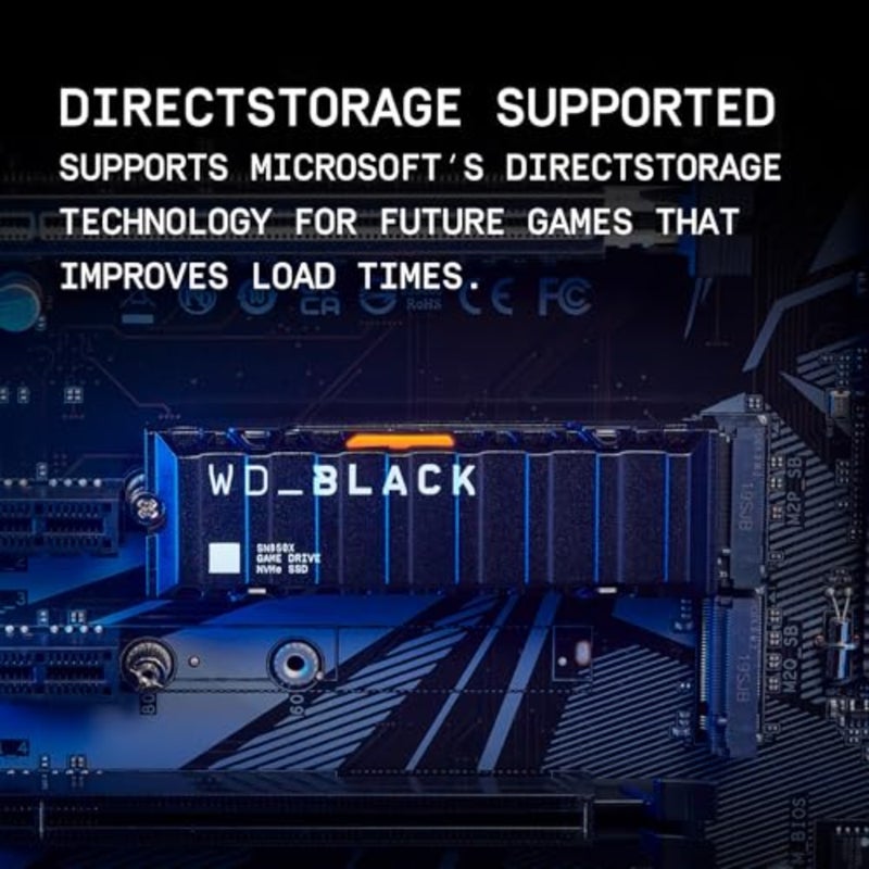 WD_BLACK 1 تيرابايت SN850X NVMe SSD داخلي للألعاب لجهاز PlayStation 5، Gen4 PCIe M.2 2280 مع مبدد حرارة، ما يصل إلى 7300 ميجابايت/ثانية، أسود، تحكم حراري فائق السرعة - Image 5