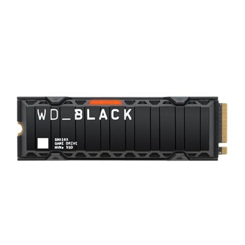 WD_BLACK 1 تيرابايت SN850X NVMe SSD داخلي للألعاب لجهاز PlayStation 5، Gen4 PCIe M.2 2280 مع مبدد حرارة، ما يصل إلى 7300 ميجابايت/ثانية، أسود، تحكم حراري فائق السرعة - Image 1